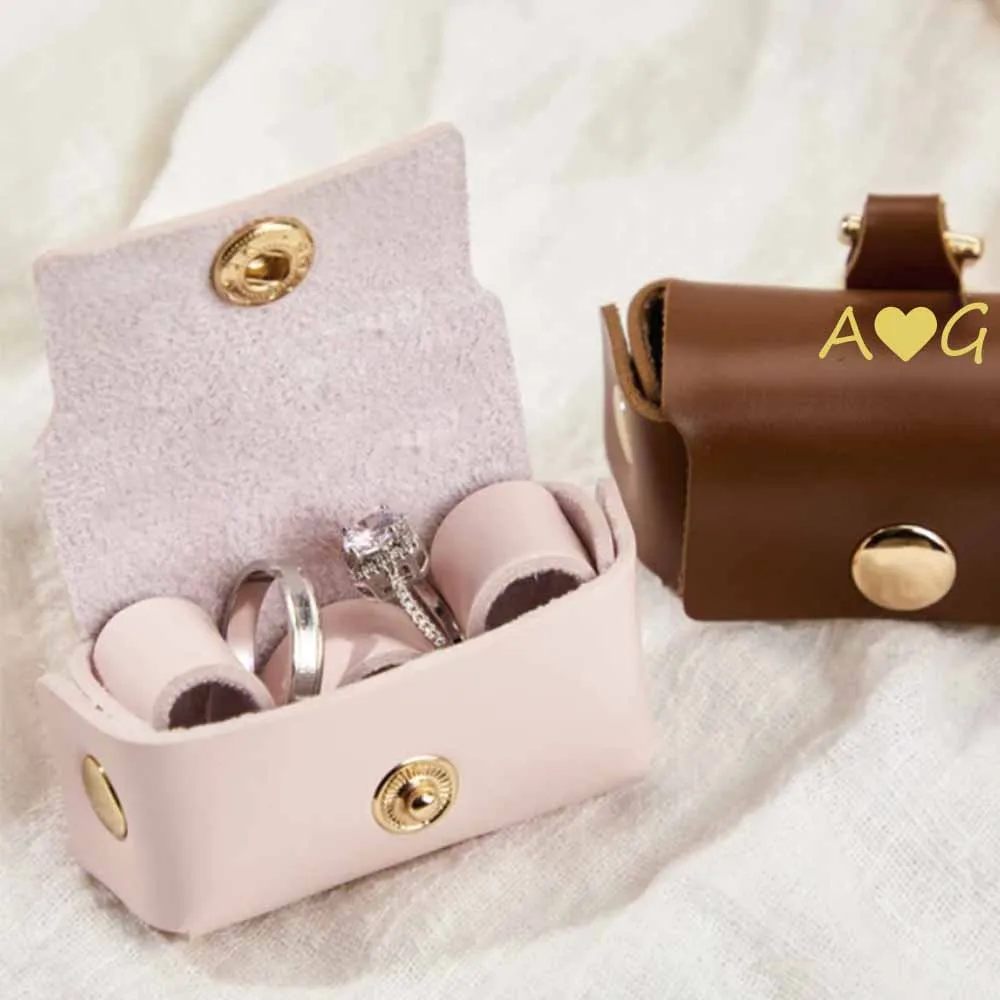 Personalized Wedding Ring Storage Bag Creative Proposal Ring Holder for Pet Ring Holders Dog Collar Wedding Ring Box image 4