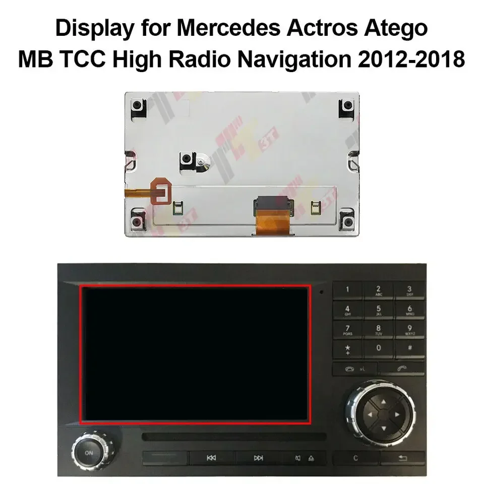Display for 2012-2018 Mercedes Actros Atego MB TCC High Range Rover Freelander Radio Navigation LCD Screen OEM