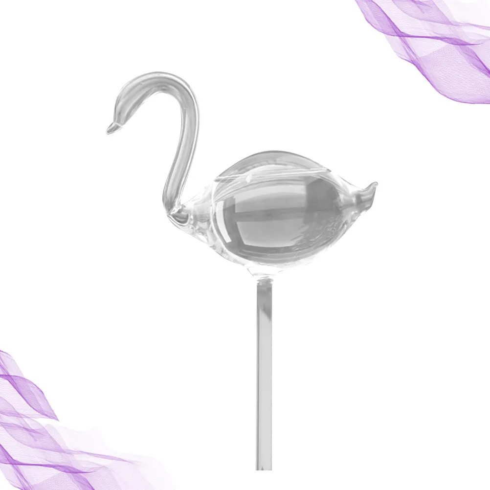Automatic Glass Water Dripper for Plants – Swan-Shaped Self-Watering Device for Indoor & Outdoor Gardens