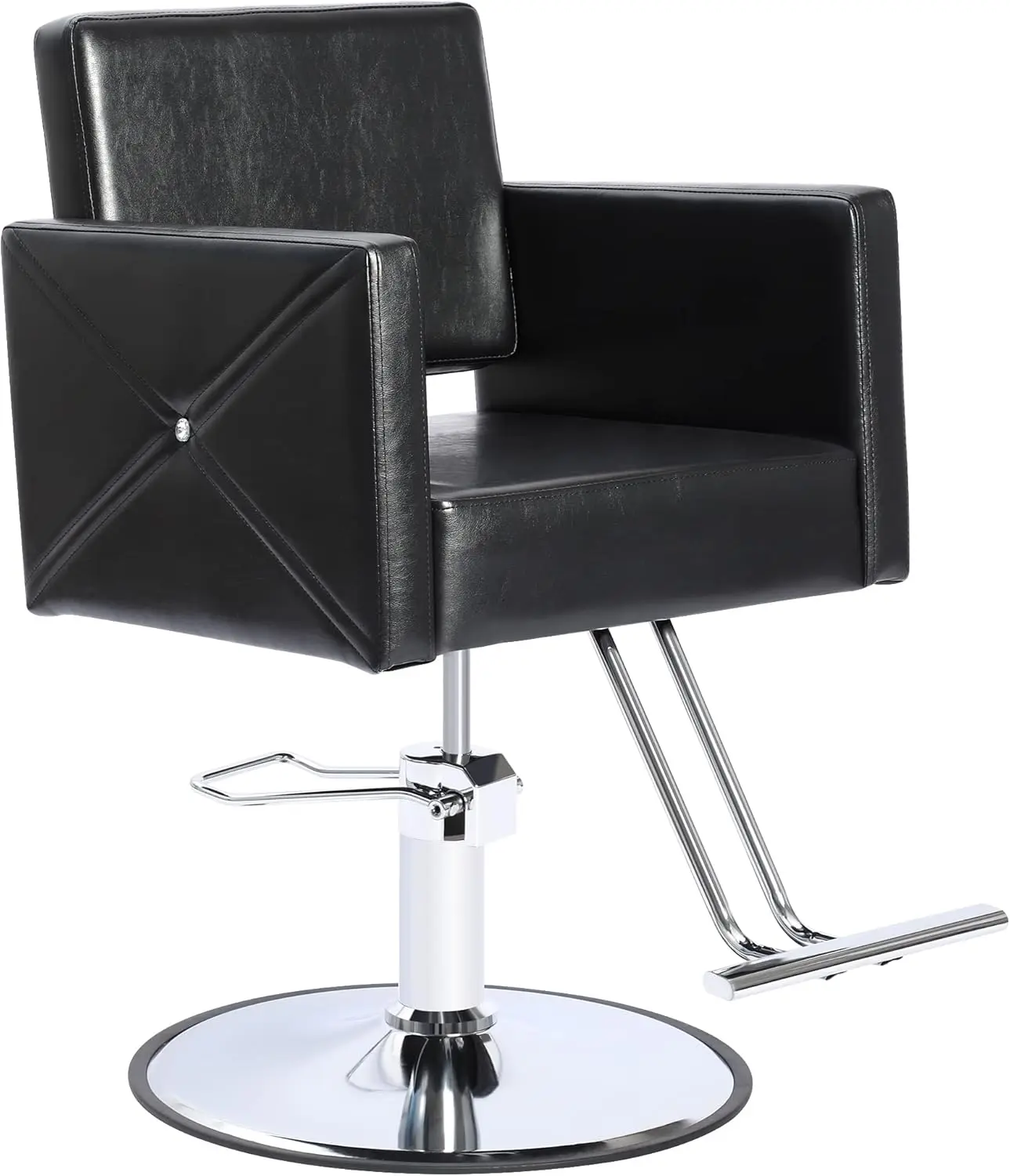 Barber Chair Salon Chair for Hair Stylist, Height Adjustable Hydraulic Hair Reclining Salon Chair, 360 Degrees Rotation