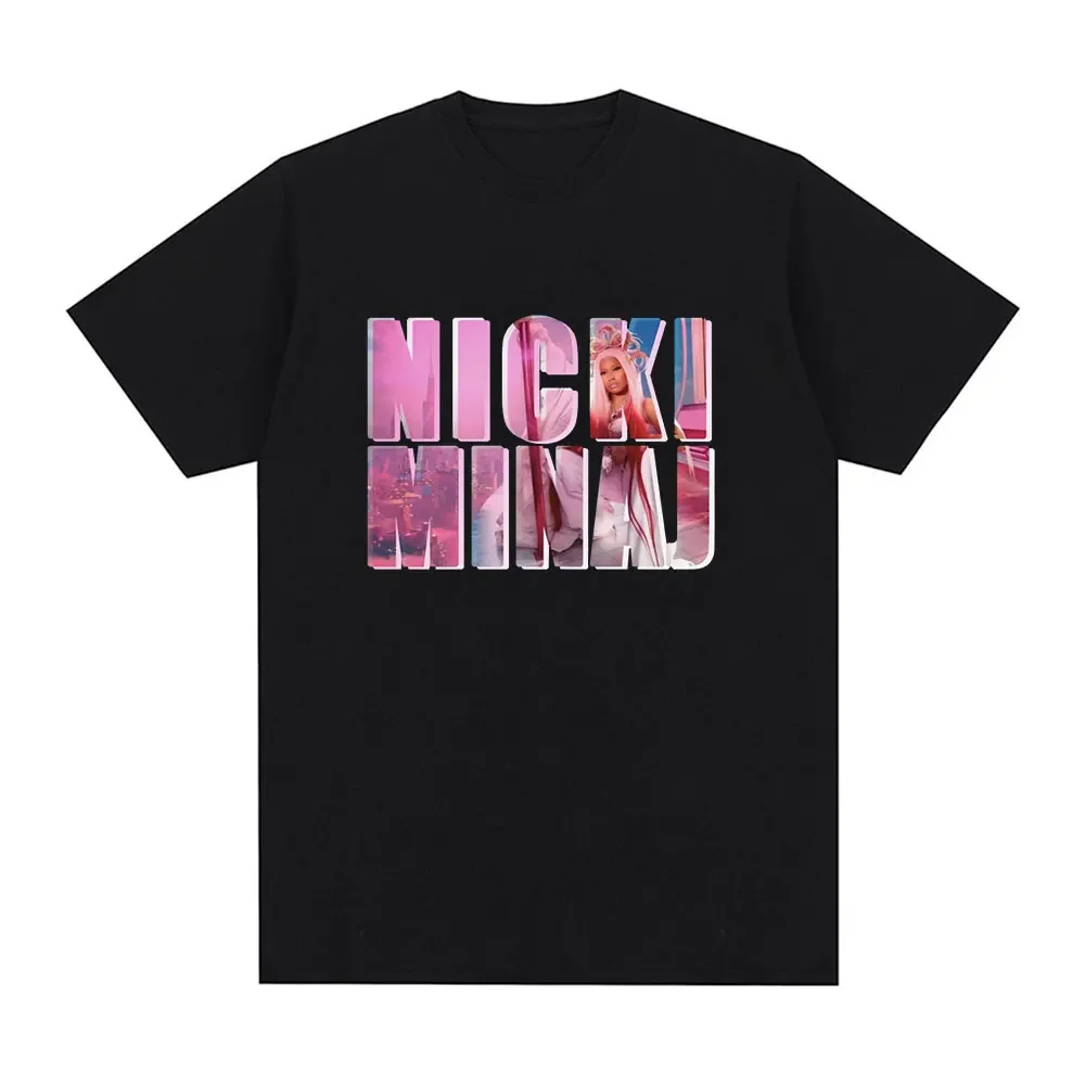 Rapper Nicki Minaj Pink Friday 2 T Shirt Men Women Fashion Hip Hop Short Sleeve Oversized T-shirts 100% Casual Cotton Tee Shirt