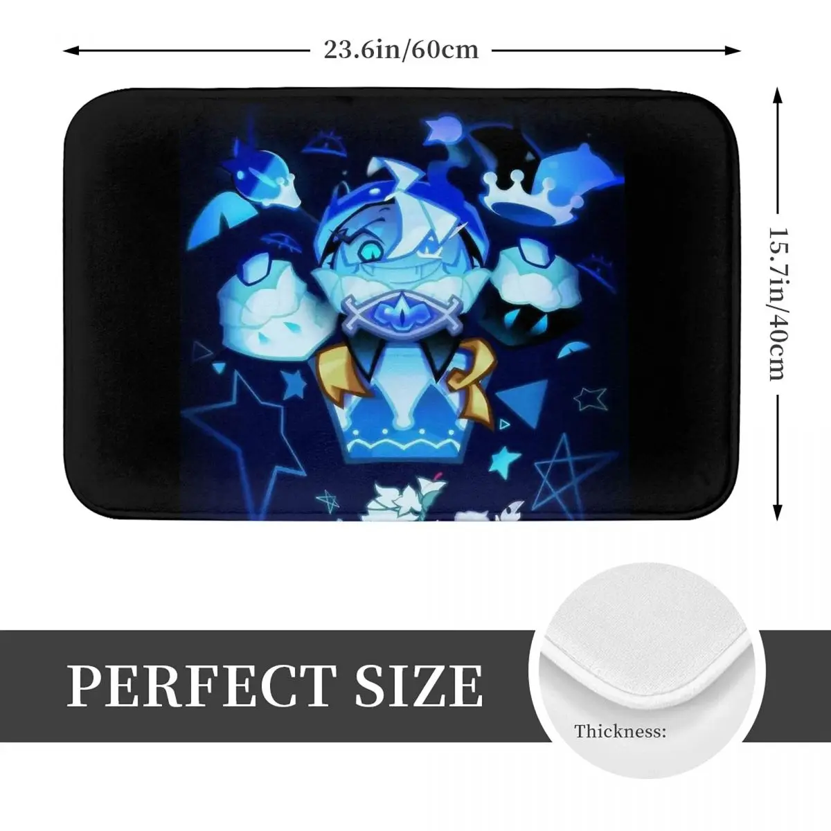 Shadow Milk Cookie Run Kingdom Cartoon Anime Anti-slip Doormat Floor Mat Antiwear Carpet Rug for Kitchen Entrance Home Bedroom