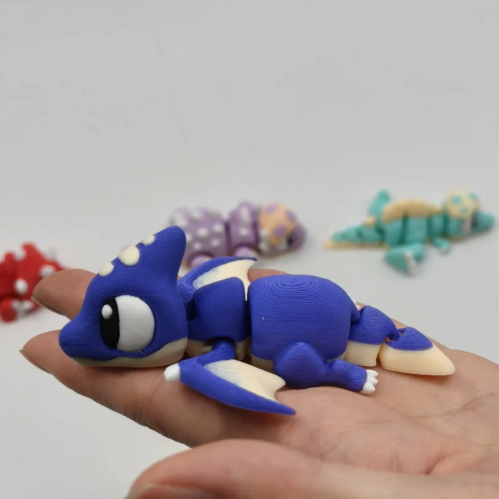 3D プリントかわいい恐竜赤ちゃん卵殻フィギュアおもちゃ家の装飾関節可動リアルな目動物デスクトップ装飾キッズギフト