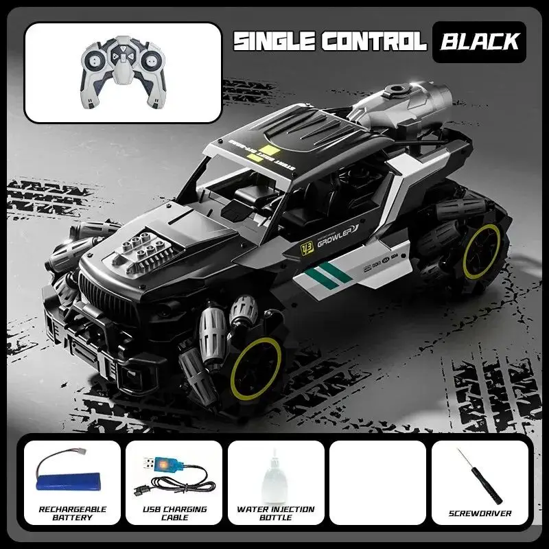 Drift RC Car With Led Lights Music 2.4G Glove Gesture Radio Remote Control Spray Stunt Car 4WD Electric Children Toys