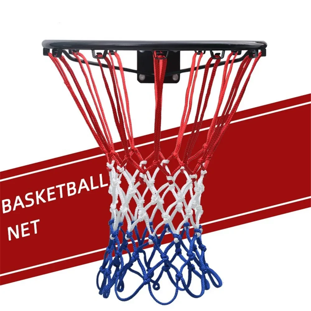 Standard Basketball Net Nylon Hoop Goal Standard Rim For Basketball Stands Thickened Nylon Basketball Basket For Children