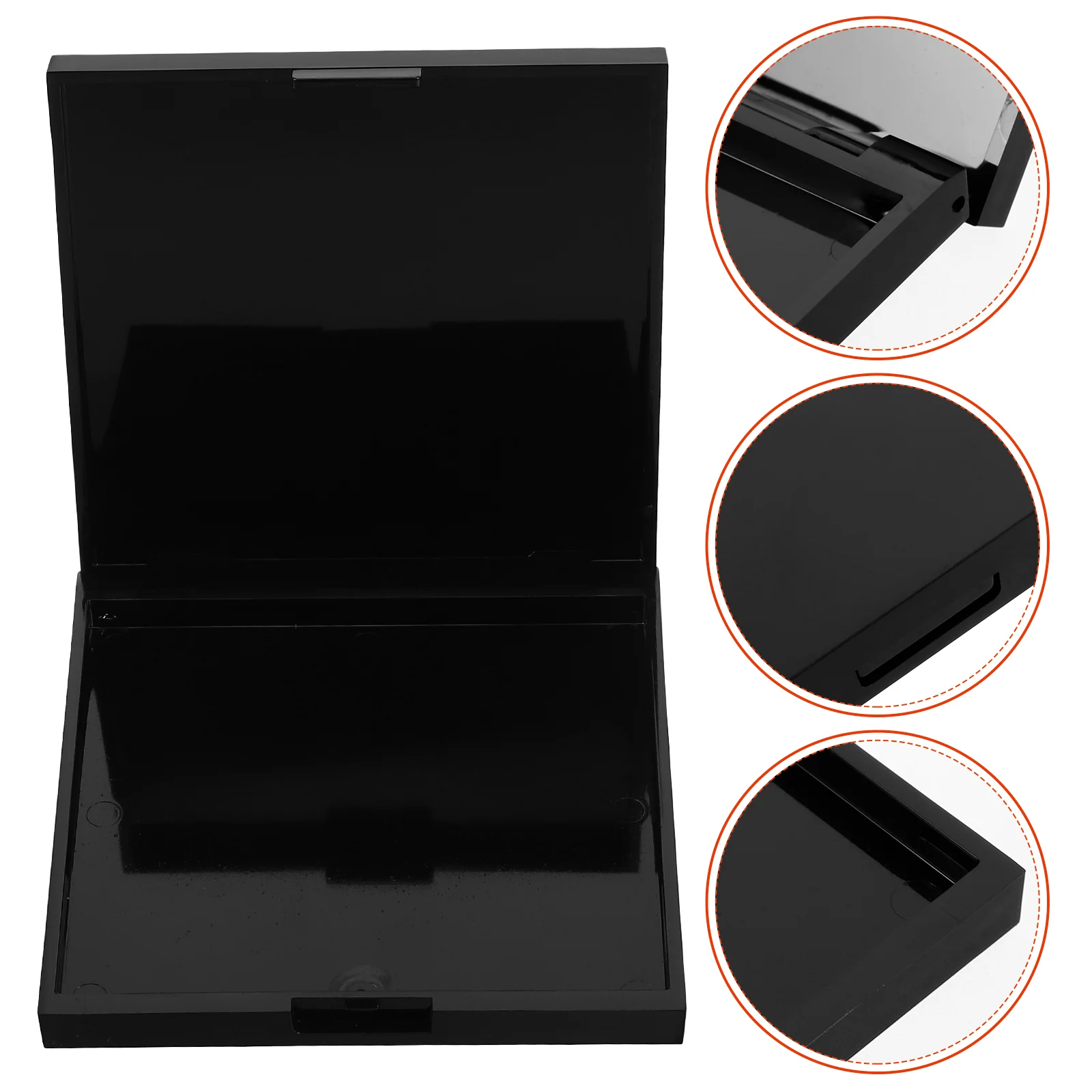 4 Pcs Jelly Glue Storage Box Nail Boxes Press-on Black Case UV Gel Light-proof Container Dark