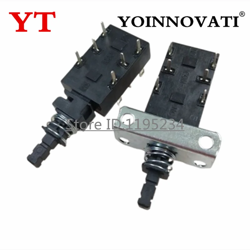 1PCS Power Switch PWL-2P2T 6A 250V Power Switch Direct Key on Button off High Current Piano Key Switch