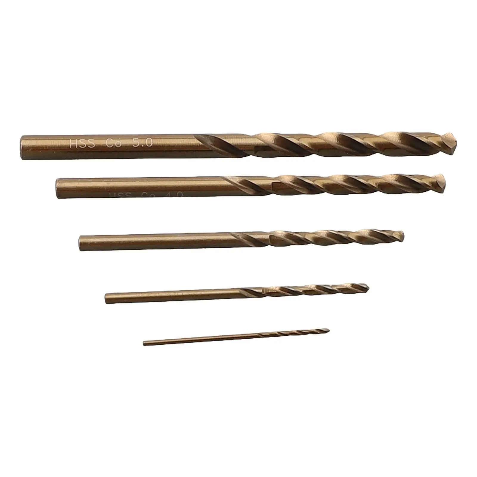 

Auger Drill Bit 1/2/3/4/5mm 5pcs HSS M35 Cobalt Handheld Heat Resistance Round Shank Drilling Cutter Practical