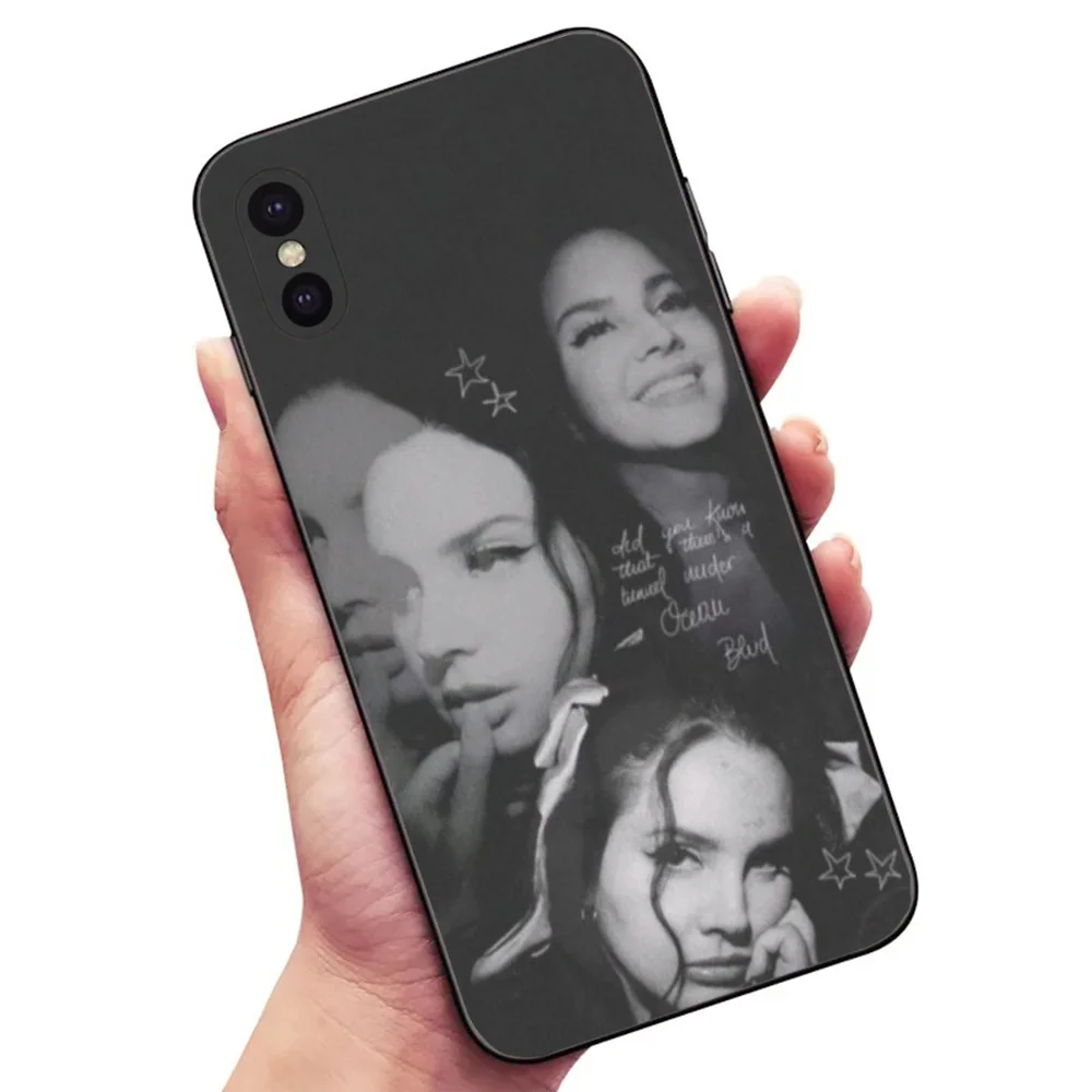 Singer L-Lana Del Rey Black Beauty Phone Case For Samsung S24,23,22,30,21,10,9,Ultra,Plus,Lite,FE,5G Black Soft Case