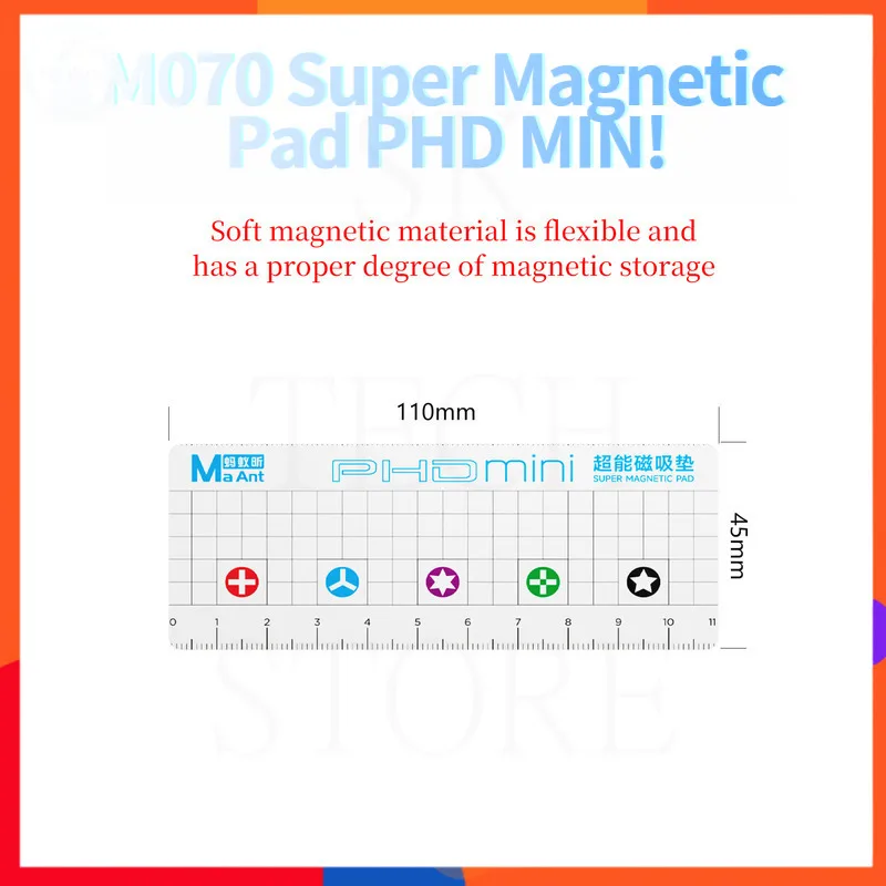 ‌ Инновационная магнитная полоса PHD MINI Combines Магнитная прокладка и измерительная линейка Идеально подходит для прецизионных работ и хранения инструментов-органайзеров