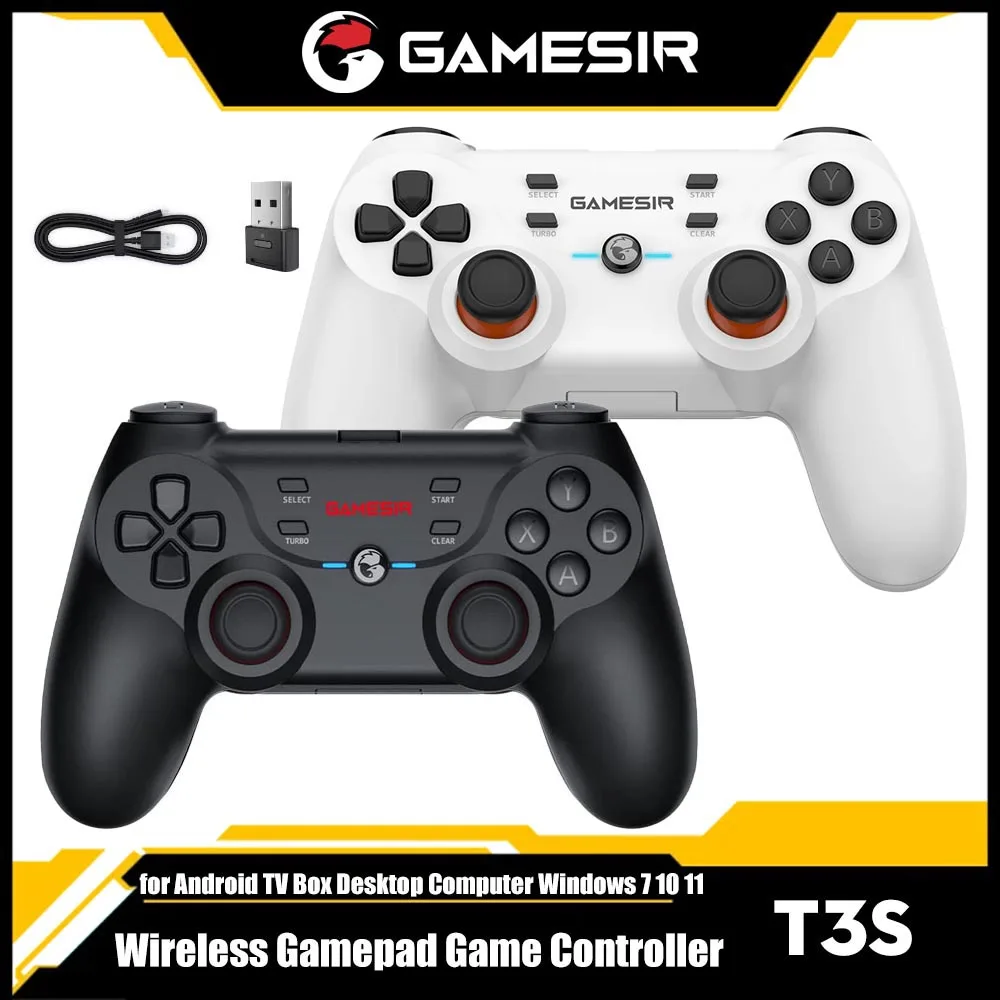 GameSir T3S Wireless Gamepad Game Controller PC Joystick for Android TV Box Desktop Computer Laptop Windows 7 10 11