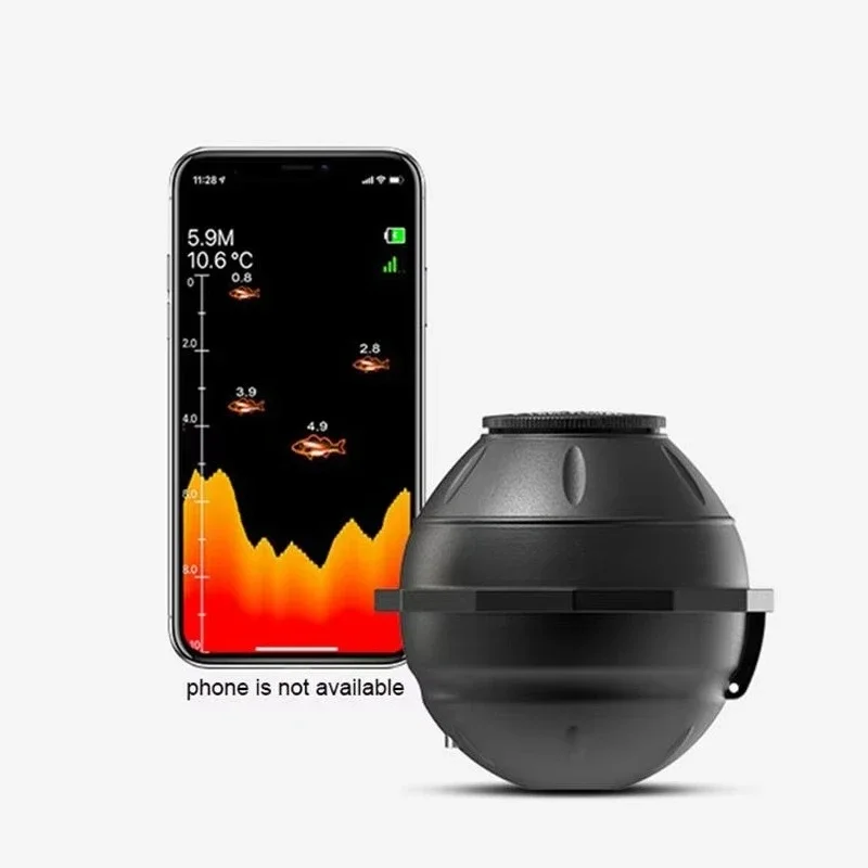 New wireless fish finder depth echo sounder dual-frequency sonar alarm sensor