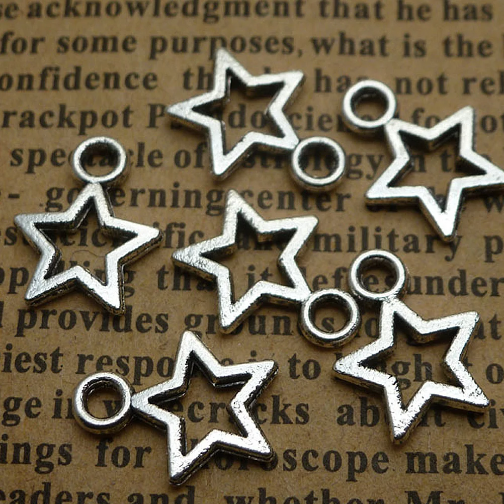 

100 шт., подвески из сплава с пентаграммой, простые стильные ювелирные изделия «сделай сам», ожерелье, браслет, принадлежности для рукоделия, подвеска из сплава, подвеска