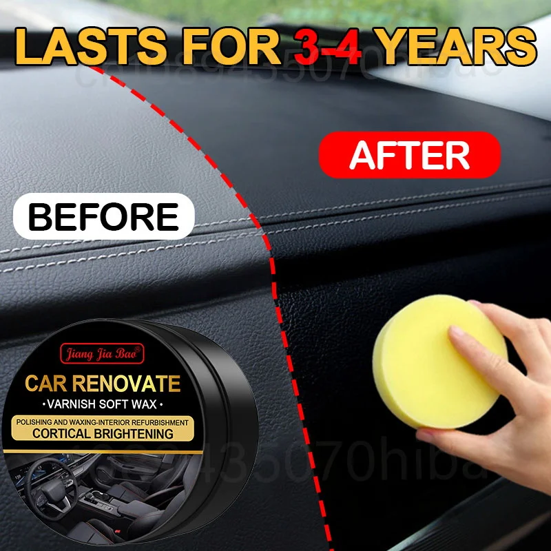 Car Plastic Restorer Auto Interior Panel Renewal Wax Coating Leather Plastic Rubber Polish Repair Auto Reconditioning Cream Care