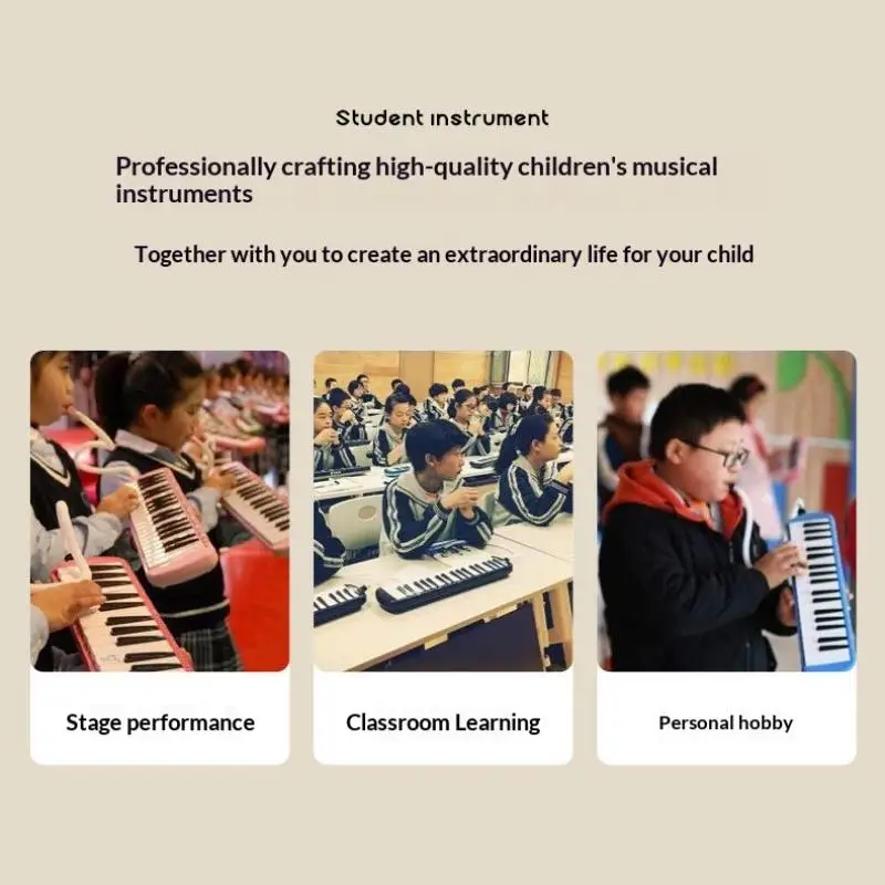 【OD】32 Keys Melodica With Melodica Bag Pianica Mouthpiece Harmonica Mouth Organ Beginner Musical Instrument Kid Gifts