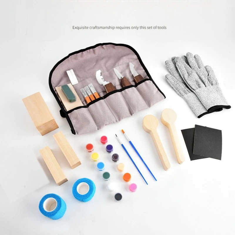 Imagen 5: Juego de caja de regalo con cuchillo para tallar, juego de cuchillos para tallar carpintería de 23 piezas para dar forma al madera, arte y artesanía, caja de regalo con cuchillo de madera