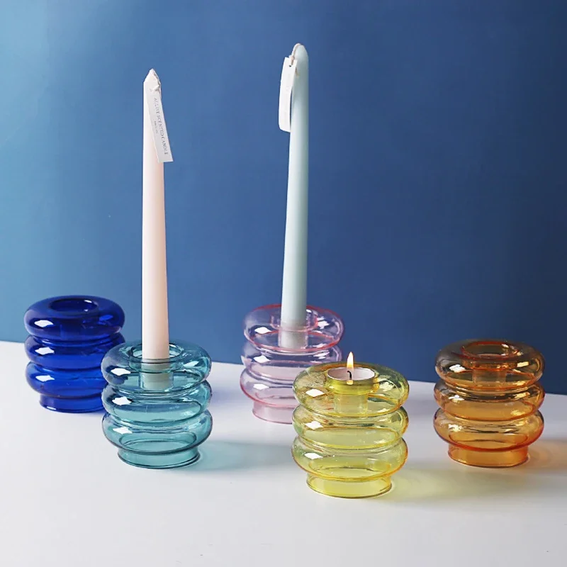 

Dual Purpose Candlestick Taper Candle Holders Tealight Candlesticks for Home Wedding Decoration Party Vase Table Centerpiece