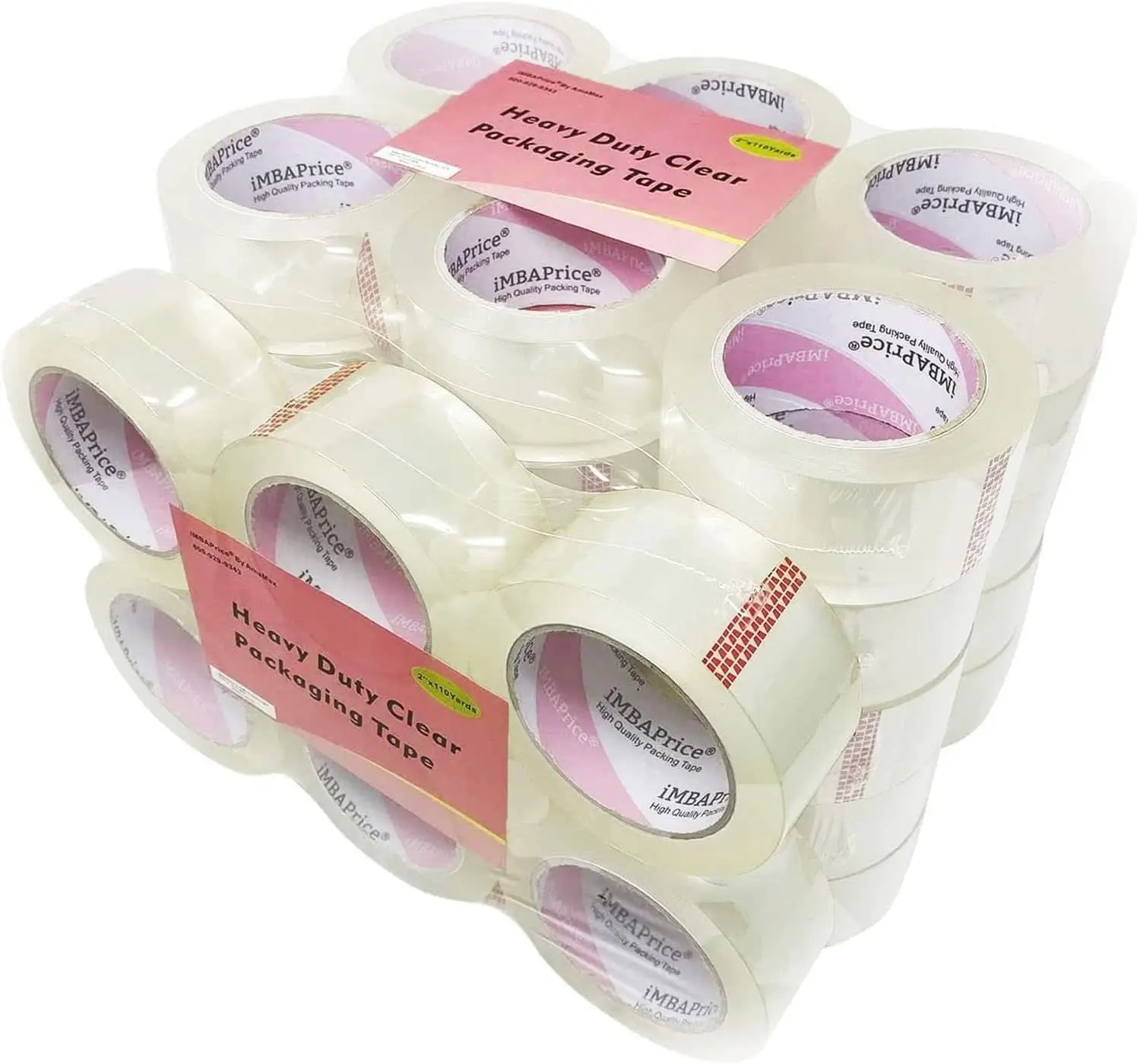 

2-Inch Clear Plastic Adhesive Packing Tape, 36 Rolls x 110 Yards (3,960 Yards Total) – Strong Box Sealing Tape for Ship