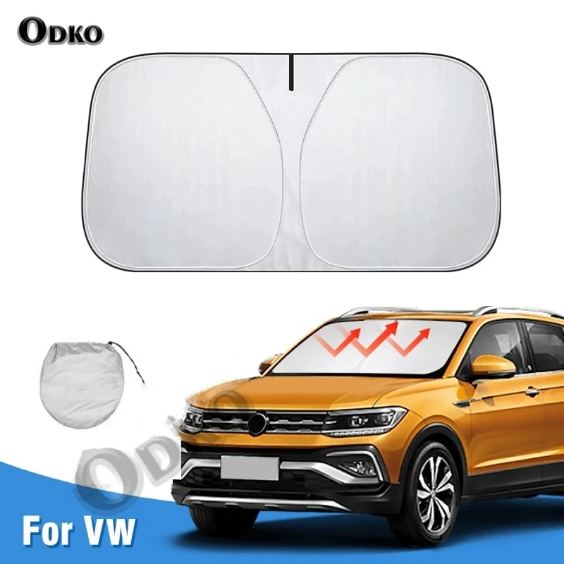 Parasol para parabrisas para Volkswagen VW t-cross TCross 2018-2023, accesorios, Protector de visera, bloques plegables, rayos UV