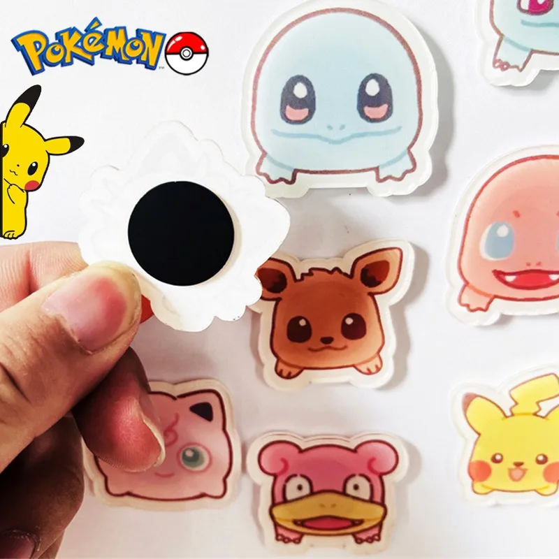 Cartoon Pokemon Pikachu Fridge Magnets Kawaii Jigglypuff Refrigerator Magnetic Stickers Acrylic Signs Home Decor Accessories