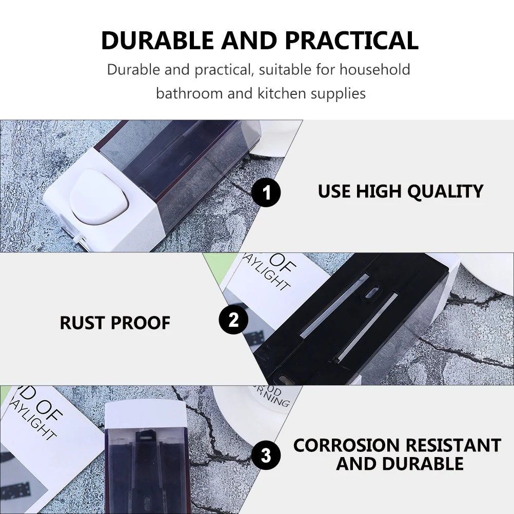 

2Pcs Soap Dispenser Pressing Shower Gel Box Wall-Mounted Shampoo Container Bathroom Shower Gel Dispenser Soap Container