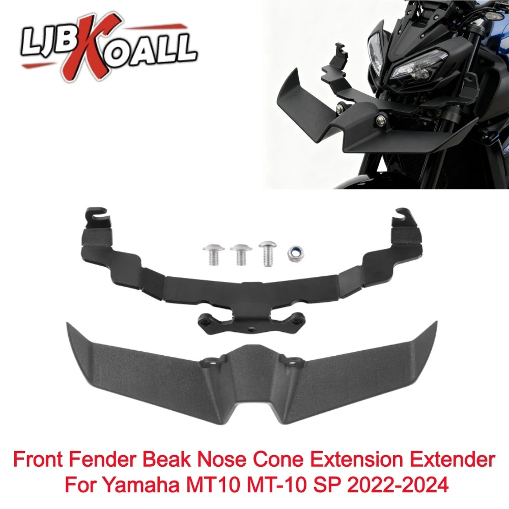 

LJBKOALL MT10 MT 10 SP Front Fender Beak Nose Fairing Cover Nose Cone Extension Extender Cowl Spoiler for Yamaha MT10 2022-2024