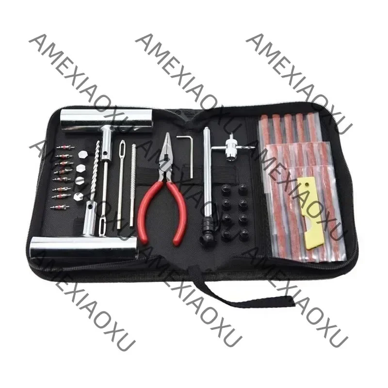 46/62 Pcs Set Car Tire Repair Tool Tire Repair Kit Studding Tool Set Auto Bike Tire Repair Puncture Plug Garage Car Accessories