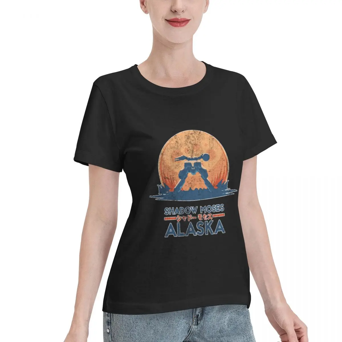 New Arrival Metal Gear Shadow Moses Stealth Espionage Boxy Women's T-shirt Boho Soft Skin Friendly Top