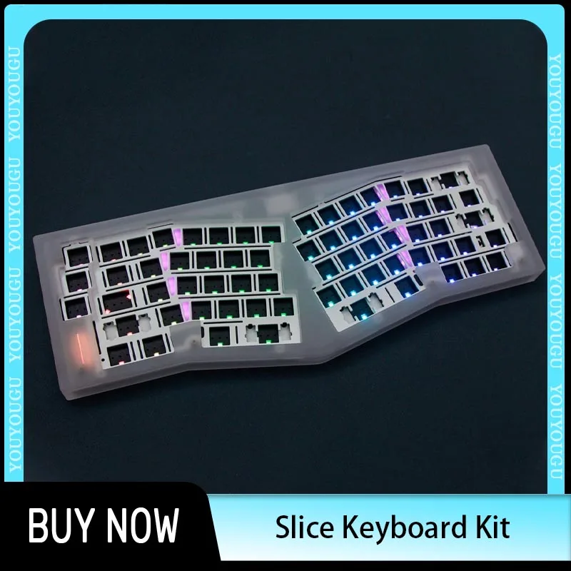

Slice Mechanical Keyboard Kit Tri Mode Alice68 Acrylic Keyboard Kit Bluetooth Wired Keyboard Kit Rgb Hot Swap Accessories Custom