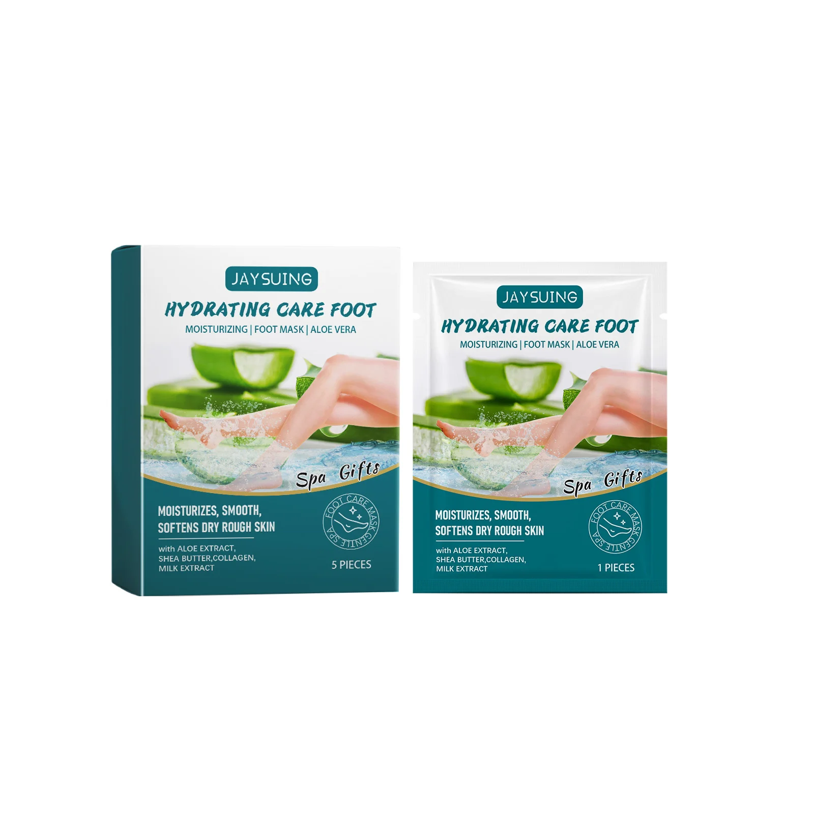 Aloe Vera Foot Mask Deep Hydrating Exfoliating Repair Dryness Anti-Cracking Heels Peeling Dead Skin Lavender Avocado Feet Mask