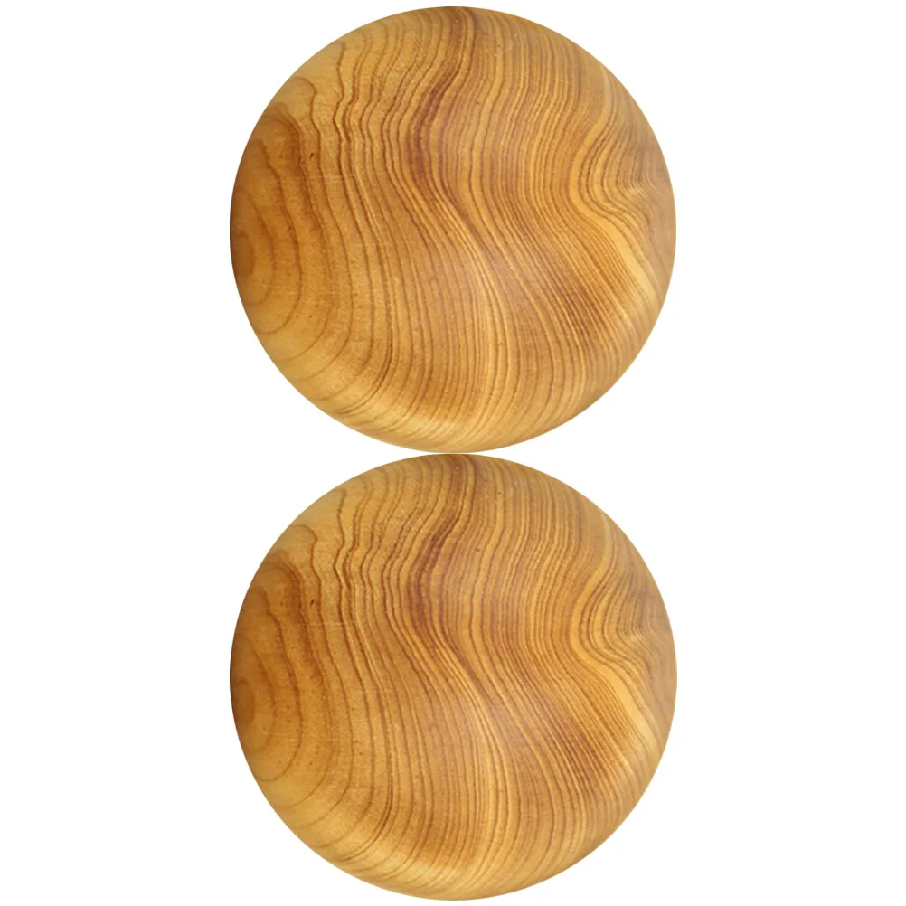 2 Pcs Massage Ball Hand Massager Wooden Handball Handballs Thuja Fitness Massaging