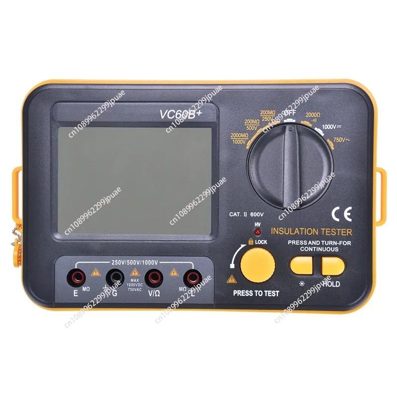 VC60B+ digital Insulation Resistance meter Tester Megohmmeter Ohmmeter Voltmeter DVM 1000V LCD Backlight