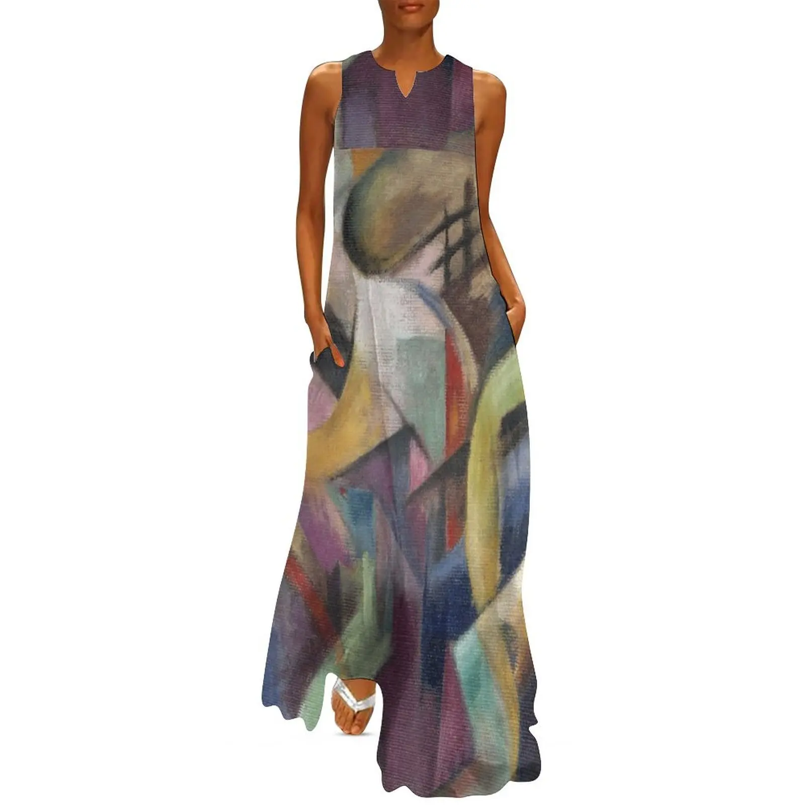 Franz Marc - Small Composition I Long Dress women's summer jumpsuit dress women summer womans clothing