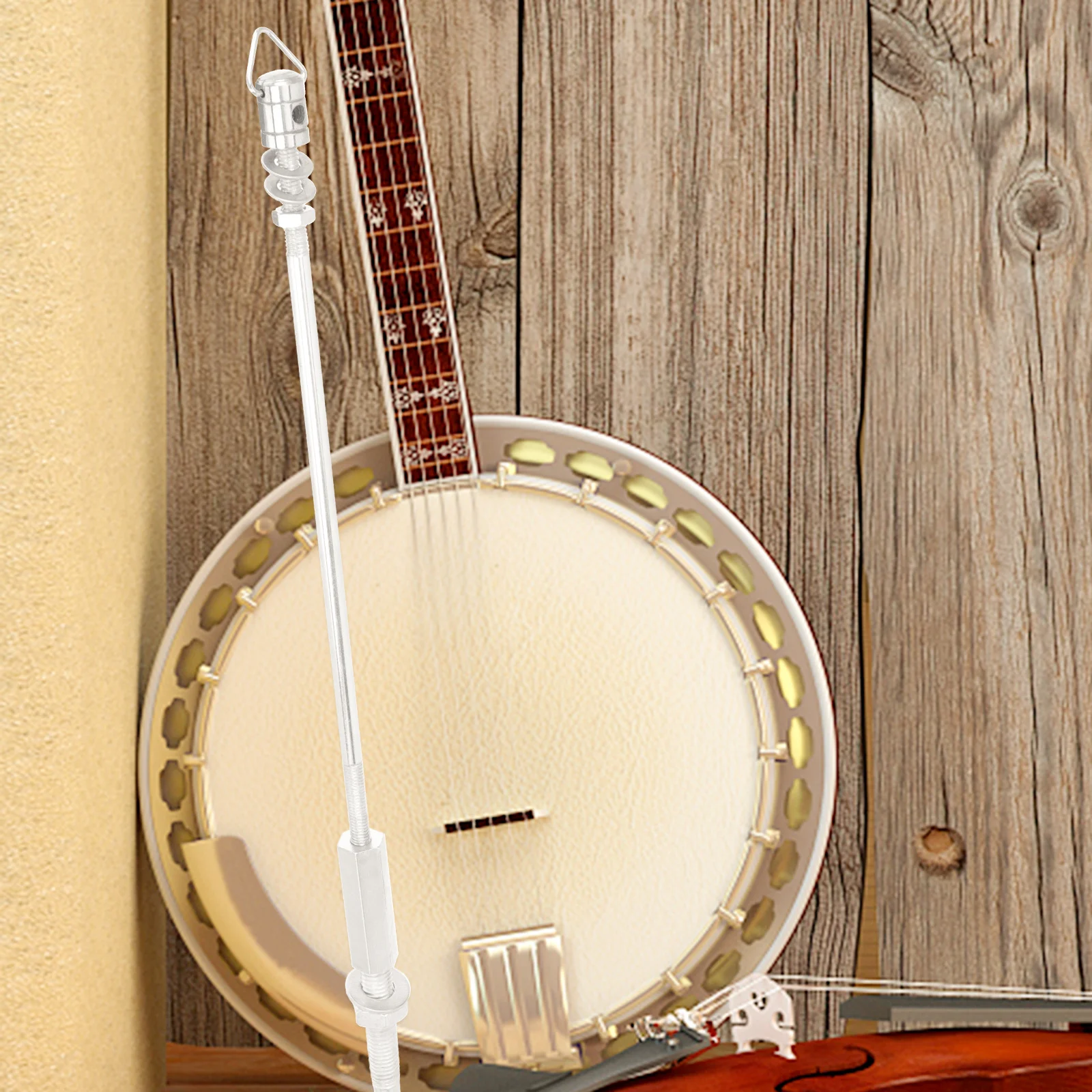 قضيب تروس بانجو احترافي ذو سطح أملس قضيب تروس معدني للبانجو بدون نتوءات معالجة آمنة هدية مثالية للموسيقيين