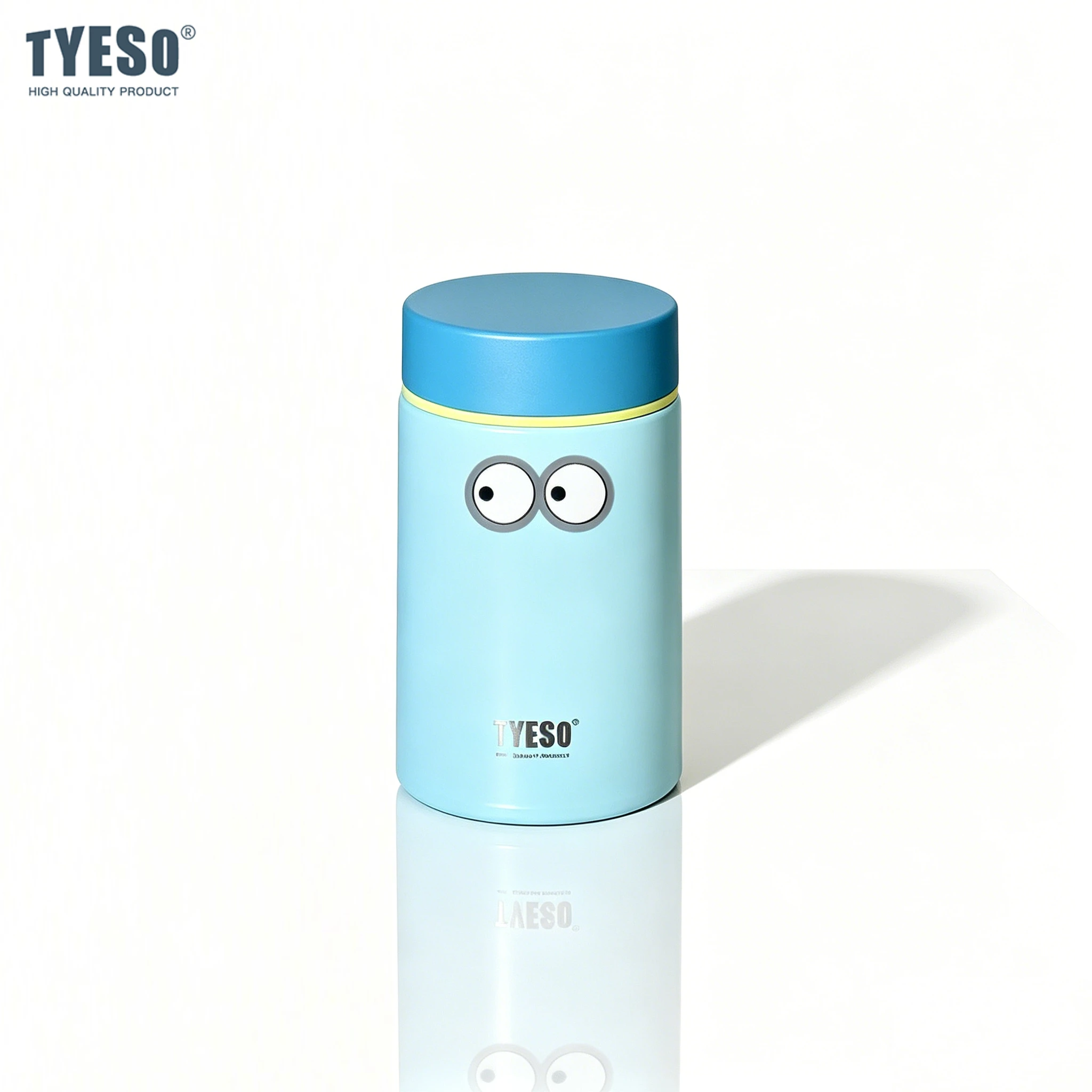 Tyeso 260ml Vacuum Flasks Stainless Steel Vacuum Insulated Food Jar Thermal Lunch Box Breakfast Cup for Office With Eye Sticker