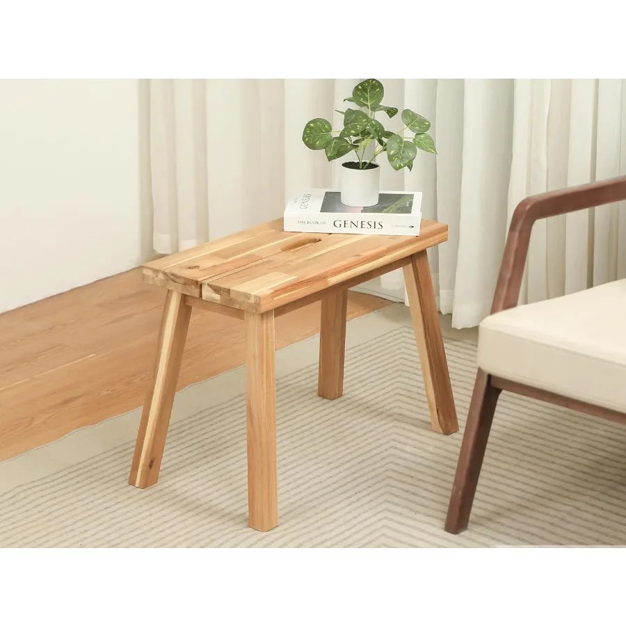 

Solid Wood Bench for Entryway Make Up Bench Bed Bench Dining Plant Stand - Wooden Bench Indoor 26 inches