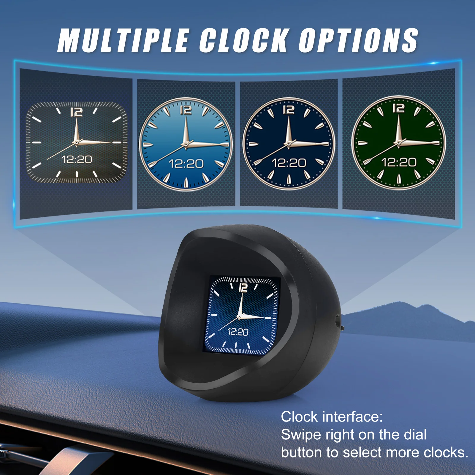 Picture 5: Head-up Display GPS Car HUD Multiple Dynamic Expressions Vehicle Speed/Mileage/Altitude/Clock/Speedometer For Universal All Car