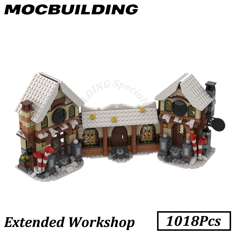 Winter Workshop Christmas MOC Building Bricks DIY Construction Toys Birthday Gifts Christmas Present