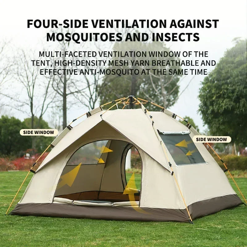 

New Outdoor Camping Tent Convenient Full-automatic Quick-opening Rain-Proof And Sunscreen Tent 3 To 4 People Camping Tent 2023