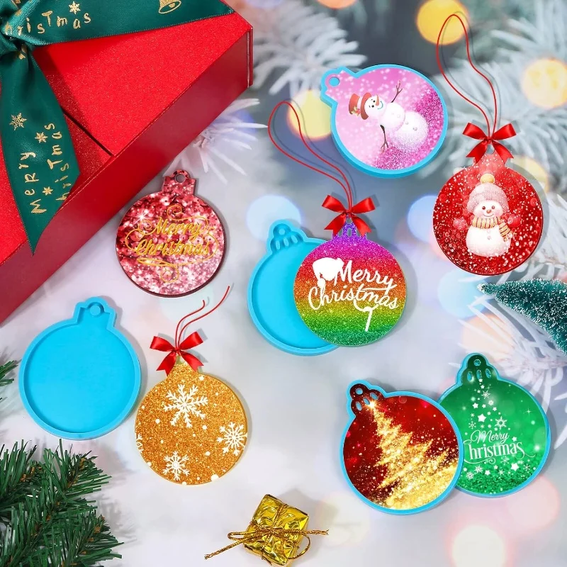 Christmas Tree Bell Pendant Silicone Molds DIY Handmade Jewelry Decoration Key Chain Hanging Epoxy Resin Mold Gift Accessories