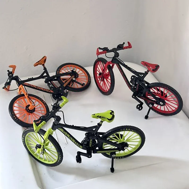 1:10 Mini Alloy Finger Bike Bicycle Model Toy for Adults Kids Home Office Desk Decoration Gift for Bicycle Lovers