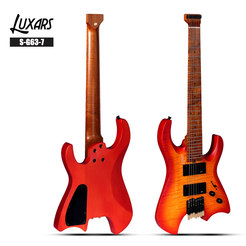 Wholesale OEM 24 Rounded End Frets 6 Strings High Quality Headless Electric Guitar Kit