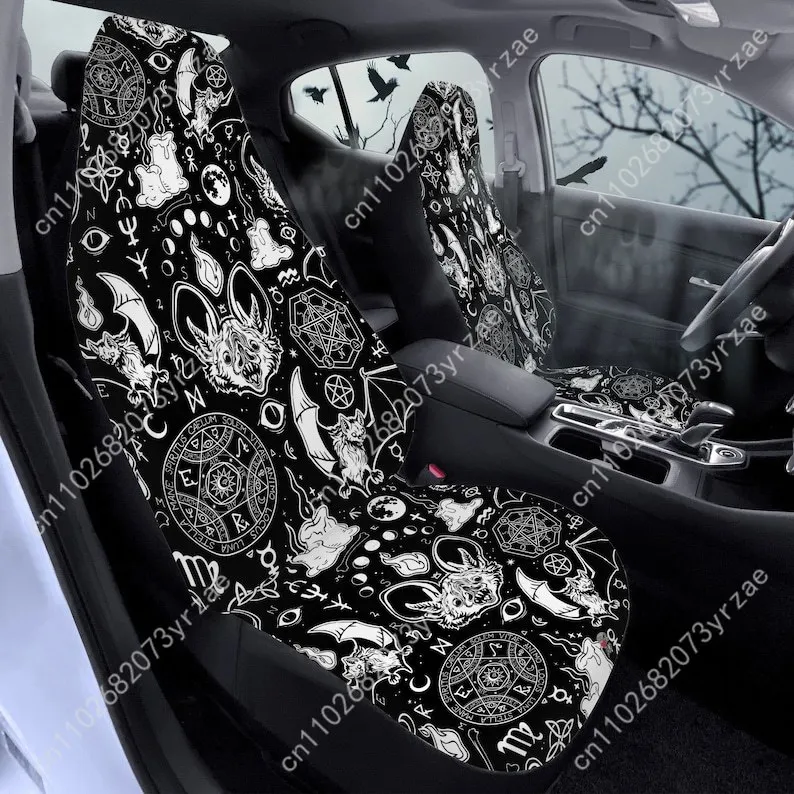 

Mystic Bats Car Seat Covers Universal Environmentally Friendly Interior Decorations Comfortable Breathable Car Seat Covers