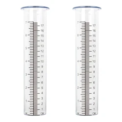 2Pcs Plastic Rain Gauge Replacement Tube With 7 Inch Capacity Rain Water Gauge For Garden Yard Outdoor Durable