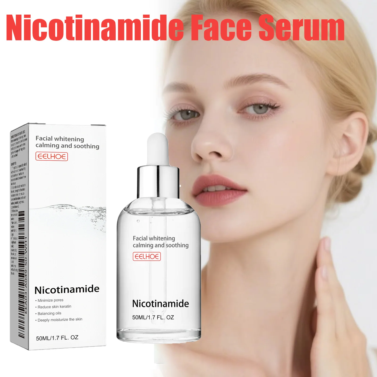 

Ниацинамидная сыворотка для лица, осветляющая, осветляющая темные пятна, следы от прыщей, выцветает пятен, пигментация, увлажняющая эссенция для лица