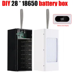 DIY 28 X 18650 Battery Quick PD QC3.0 USB 10W 22.5W Storage Powerbank Box Fast Wireless Charging Holder Power Tool Accessories