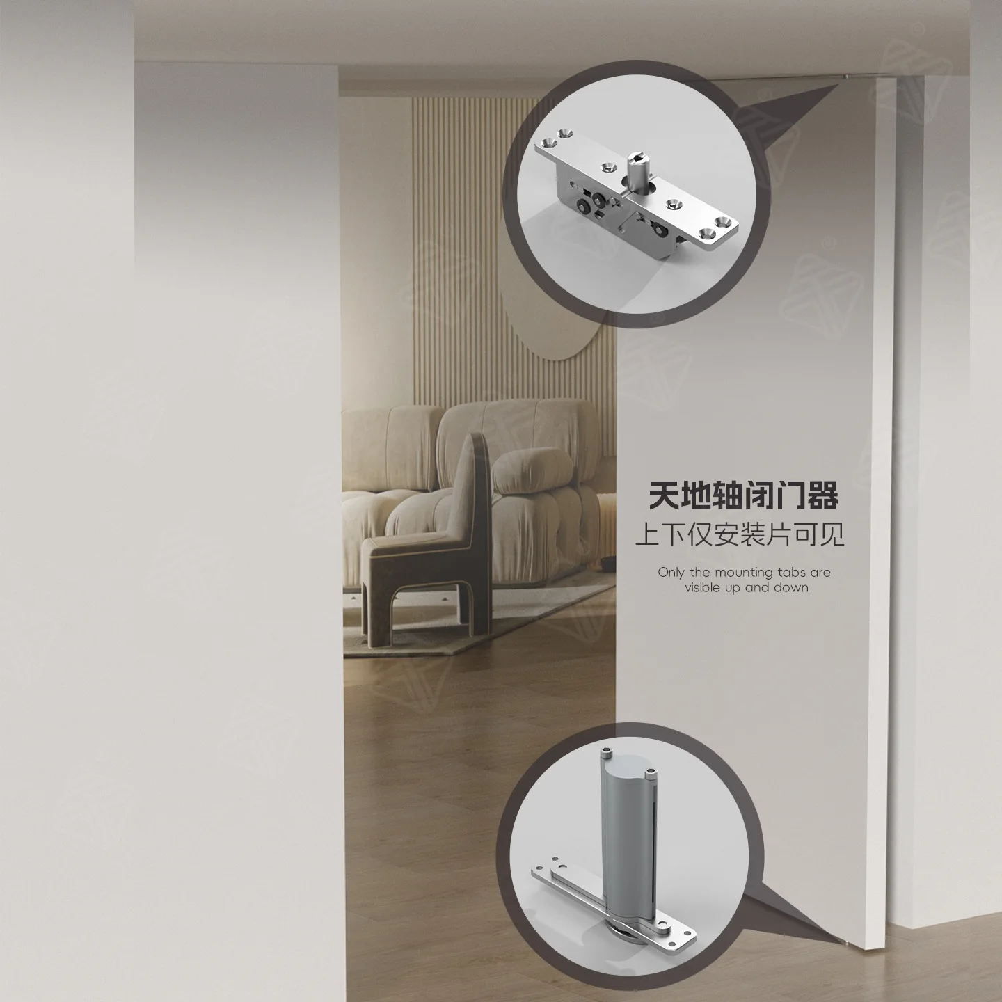 200kg 350kg 500kg Heavy Duty Door Special Automatic Door Closer Positioning 360° Rotation Restaurant Door Springback Pivot Hinge