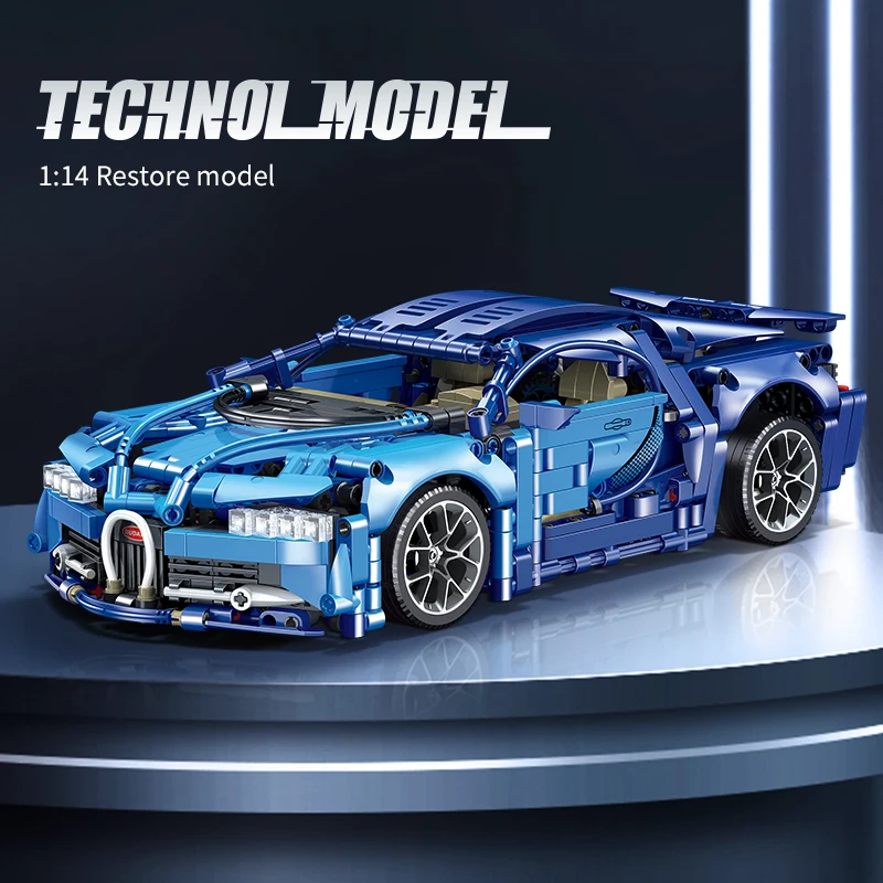 City Technical 1:14 Bugattied Super Racing Car Building Blocks Model MOC Assemble Sports Vehicle Bricks Toys For Kids Adult Gift