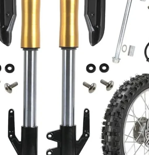 

TDPRO 14" & 12" Wheel 60/100-14 80/100-12 Tire + 630mm Front Forks Triple for CRF50 KX60 Motorcycle