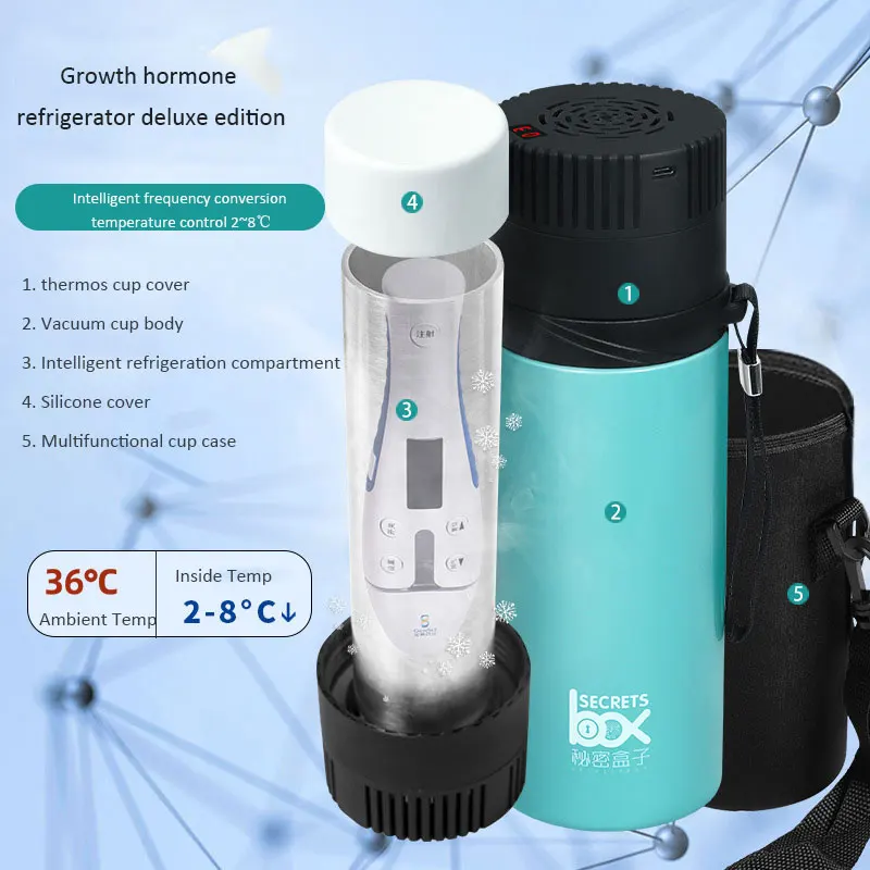Chorawka specjalna na hormon wzrostu Lodówka Przenośna lodówka podróżna Mini Lodówka Mała lodówka na leki Lodówka na insulinę Kolba chłodząca